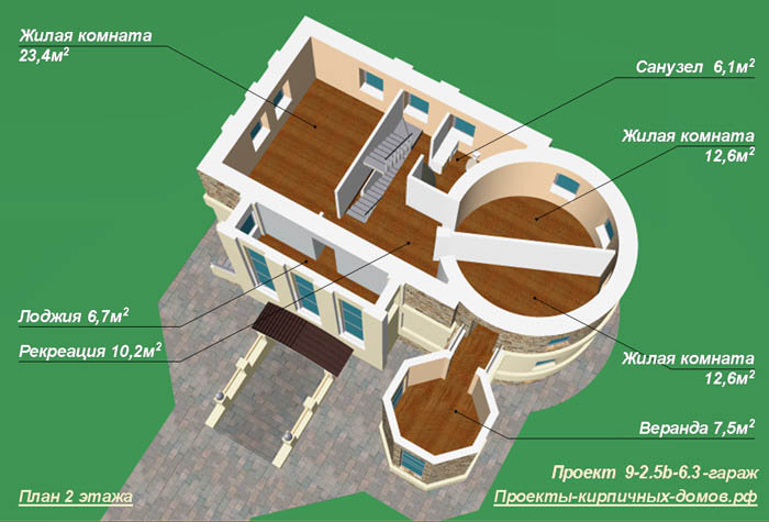 План второго этажа элитного дома
